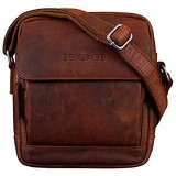 STILORD 'Jordan' Kleine Messenger Tasche Leder Vintage Umhängetasche Ledertasche für 8 Zoll Tablet Cross Body Bag Echtes Leder